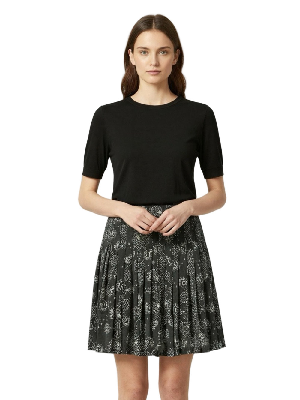 Gap Gray Pleated Skirt Size 12